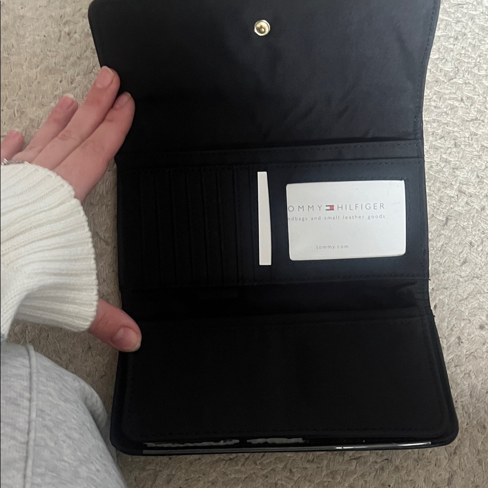 Tommy Hilfiger Black Clutch with Gold Detail - Picture 2 of 4
